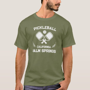 Pickleball Palm Springs California US Custom T-shirt
