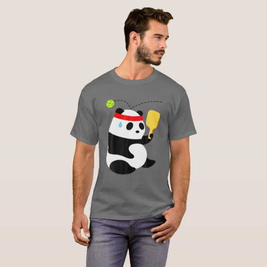 Pickleball Panda Beer BONK! T-shirt (Voorkant volledig)