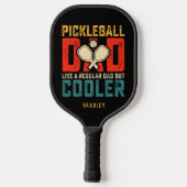 Pickleball Pap Typografie Persoonlijke naam Pickleball Paddle (Achterkant)
