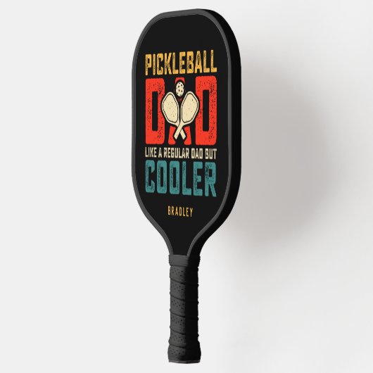 Pickleball Pap Typografie Persoonlijke naam Pickleball Paddle (Links)