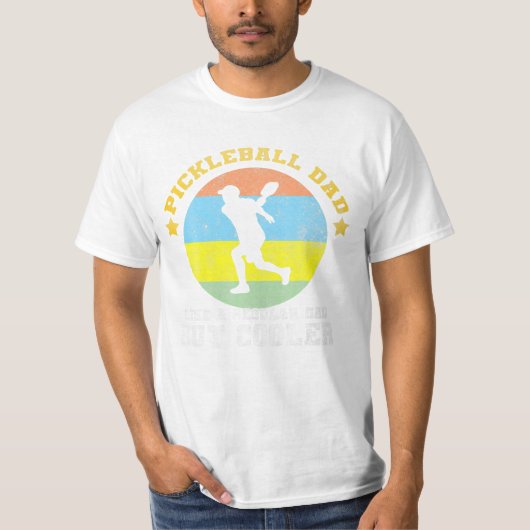 Pickleball papa als een gewone papa t-shirt (Voorkant)