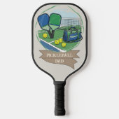 Pickleball Papa Gepersonaliseerd Mijn Vader Foto P Paddle (Voorkant)