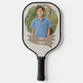 Pickleball Papa Gepersonaliseerd Mijn Vader Foto P Paddle (Achterkant)
