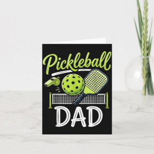 Pickleball Papa Matching Familie Sport Speldag Kaart