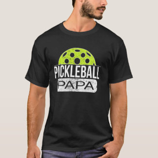 Pickleball Papa Spel Dag Speler Toernooi Vader Gra T-shirt