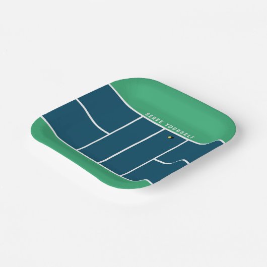 Pickleball Papieren Bordje (Gebogen)