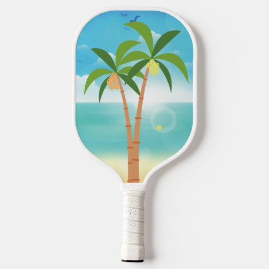 Pickleball Paradise Palm Trees Pickleball Paddle (Achterkant)
