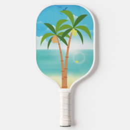 Pickleball Paradise Palm Trees Pickleball Paddle