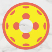 Pickleball partij aangepaste kleur wijnglas labels (Achterkant)