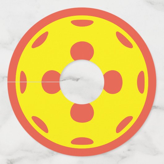 Pickleball partij aangepaste kleur wijnglas labels (Achterkant)