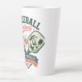 Pickleball-partners gemengd dubbel latte mok (Voorkant)