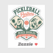 Pickleball-partners gemengd dubbel sticker (Vel)