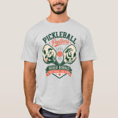 Pickleball-partners gemengd dubbel t-shirt (Voorkant)