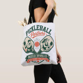 Pickleball-partners gemengd dubbel tote bag (Dichtbij)
