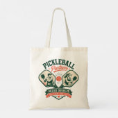 Pickleball-partners gemengd dubbel tote bag (Achterkant)