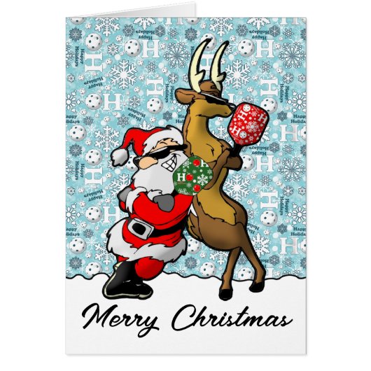 Pickleball Partners Kerstman en rendier (Voorkant)