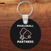 Pickleball partners koppels grappige pickleball sleutelhanger (Voorkant)
