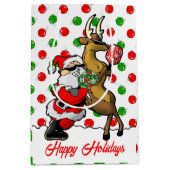 Pickleball Partners Santa & Rendier Ornamenten Medium Cadeauzakje (Voorkant)