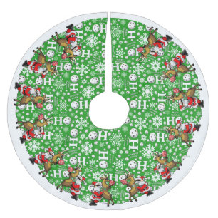 Pickleball Partners Santa & Rendier Sleighing It Kerstboom Rok