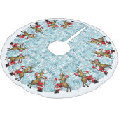 Pickleball Partners Santa & Rendier Sleighing It Kerstboom Rok (Gekanteld)