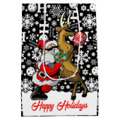 Pickleball Partners Santa & Rendier Sneeuwvlokken Medium Cadeauzakje (Achterkant)