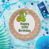 Pickleball Party 30e verjaardag met bier Papieren Bordje (Feest)