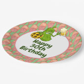 Pickleball Party 30e verjaardag met bier Papieren Bordje (Gekanteld)