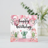 Pickleball Party 4e verjaardag Kaart (Staand voorkant)