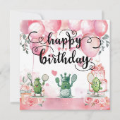 Pickleball Party 4e verjaardag Kaart (Voorkant)