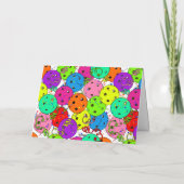 Pickleball Party Ballonnen Confetti 0-0-2 Magenta Bedankkaart (Achterkant)