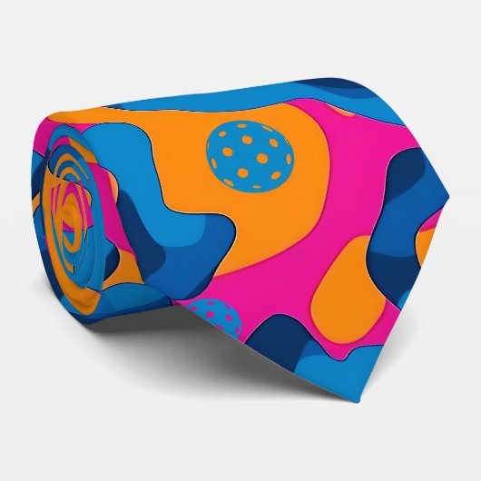 Pickleball Party Camo Stropdas (Opgerold)