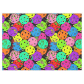 Pickleball Party Confetti en ballonnen op zwart Tafelkleed (Voorkant (Horizontaal))
