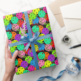 Pickleball Party Confetti- en Pickleball-ballonnen Cadeaupapier