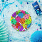 Pickleball Party Confetti- en Pickleball-ballonnen Papieren Bordje (Feest)