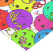 Pickleball Party Confetti- en Pickleball-ballonnen Tafelkleed (Gekanteld)