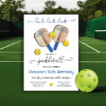 Pickleball Party Dink Verjaardag Kaart<br><div class="desc">DInk! Waterverf Pickleball uitnodigingen. Geweldig voor een verjaardag, toernooi, competitie, pensioen, weekendje weg, of een feestje met pickleball! Beschikt over een waterverf pickleball paddles en ballen om te drinken. Alle formuleringen kunnen worden gewijzigd. Ga naar Deze sjabloon personaliseren om meer wijzigingen aan te brengen. Onderaan zie je "Wilt u dit...</div>