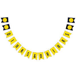 Pickleball Party Dinks en Drinken Vlaggetjes