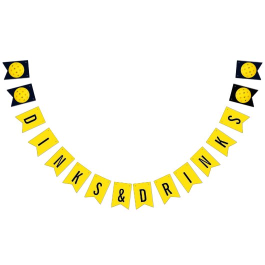 Pickleball Party Dinks en Drinken Vlaggetjes (Alle)