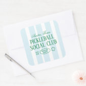 Pickleball Party Favoriet Groene & Blauwe Sticker  (Envelop)