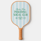 Pickleball Party Favoriet Groene & Blauwe Sticker  Pickleball Paddle (Voorkant)