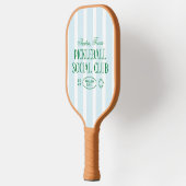 Pickleball Party Favoriet Groene & Blauwe Sticker Pickleball Paddle (Links)