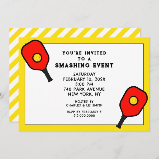 Pickleball Party Kaart (Voorkant / Achterkant)