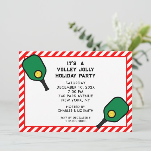 Pickleball Party Kaart (Staand voorkant)