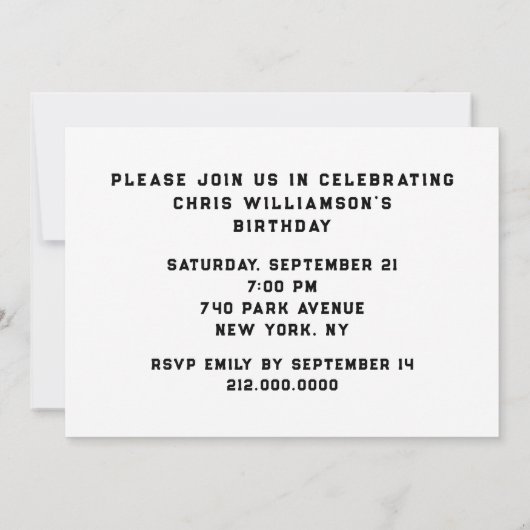 Pickleball Party Kaart (Achterkant)