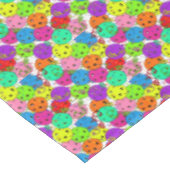 Pickleball Party Kleurrijke Ballonnen & Confetti Tafelkleed (Gekanteld)