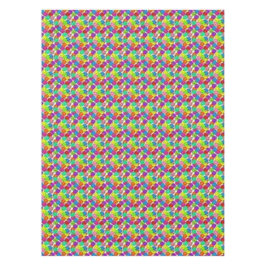 Pickleball Party Kleurrijke Ballonnen & Confetti Tafelkleed (Voorkant)