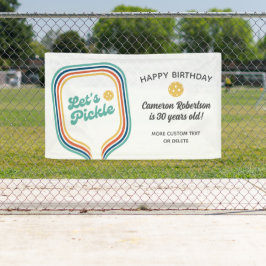 Pickleball Party Laten we pickle Retro Stripe Cust Spandoek