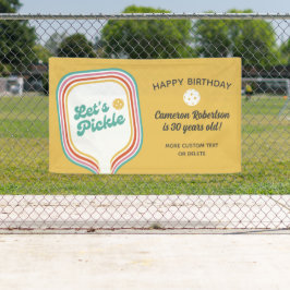 Pickleball Party Laten we pickle Retro Stripe Cust Spandoek