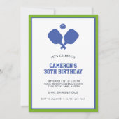 Pickleball Party Paddles Blauw Groen Custom Kaart (Voorkant)