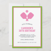 Pickleball Party Paddles Roze Groen Custom Kaart (Voorkant)